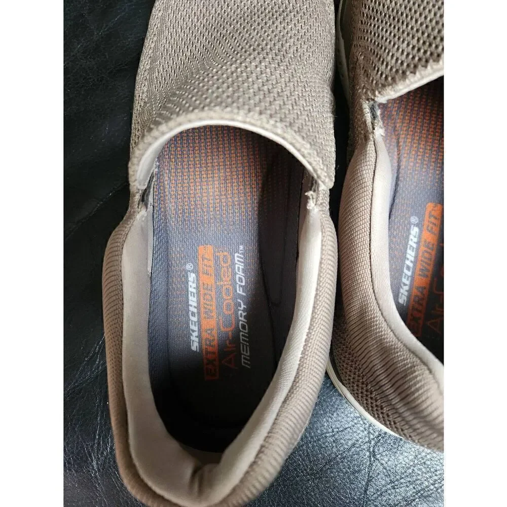 NWOT Men's Skechers Slip On Shoes Mens 13 Extra Wide Fit, Air Cooled Memory Foam